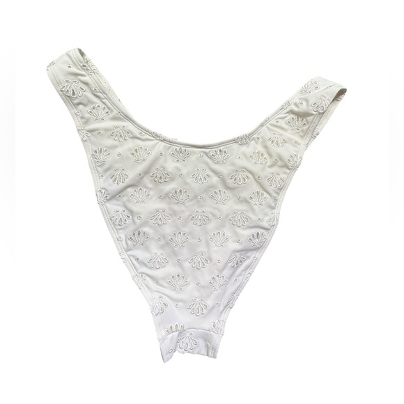 WILD FABLE ivory plus size XL/16 extra high cut very cheeky swim bikini bottom - Picture 7 of 10